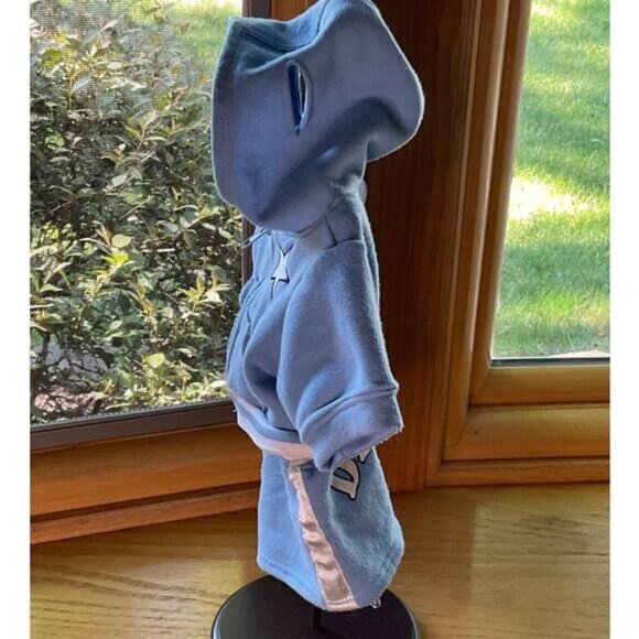 Build a Bear Blue Dance Track Suit Zipper Hoodie Shorts Blue White Stripe Star - Picture 7 of 10